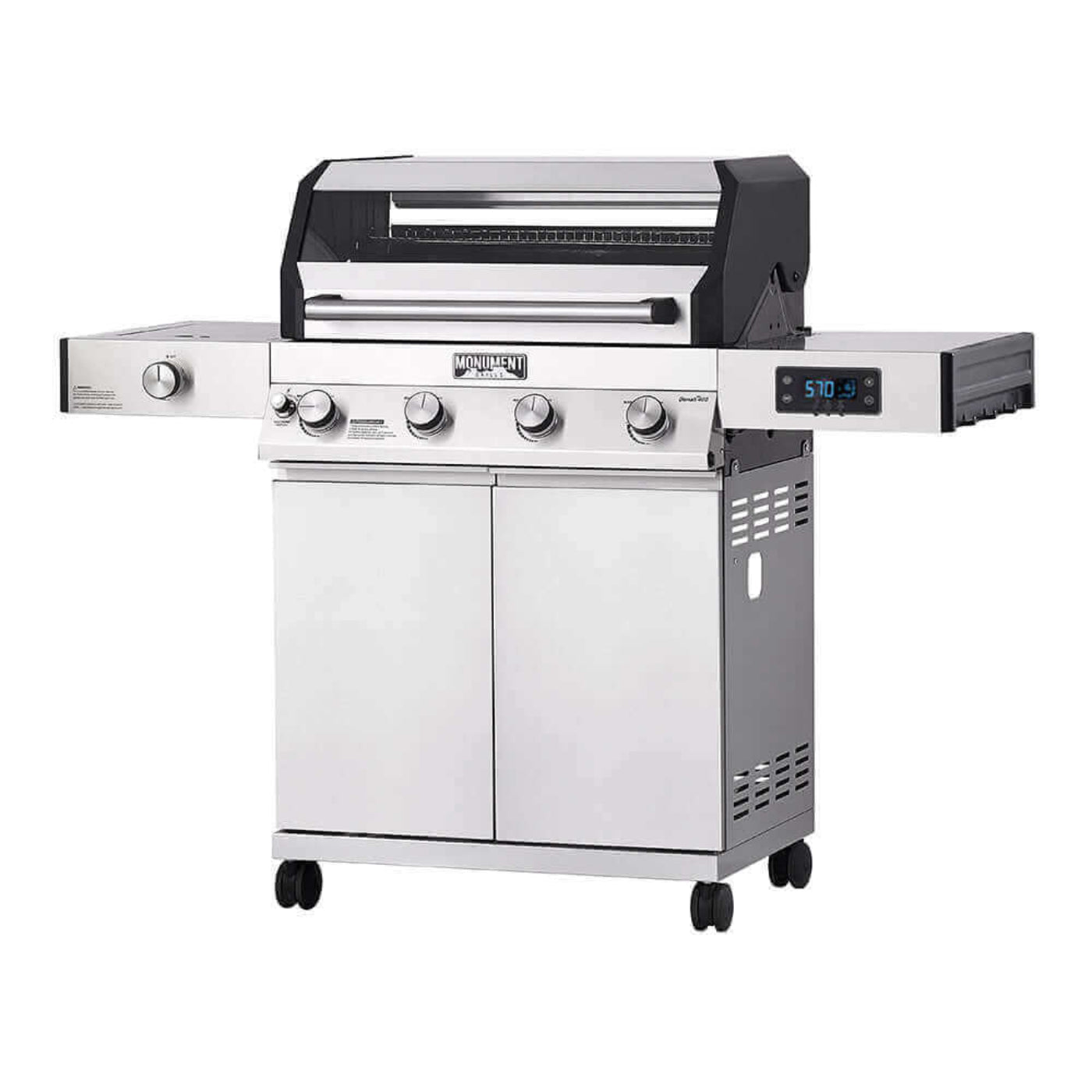 Monument Grills Denali 405 Series | 4 Burner Smart Tech Propane Gas Grill in Stainless Steel - D405