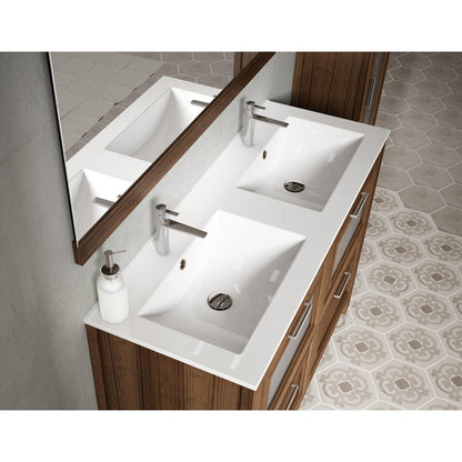 Lucena Bath 80" DÃ©cor Tirador Floating Double Vanities in White / Black / Grey / Silver - Backyard Provider