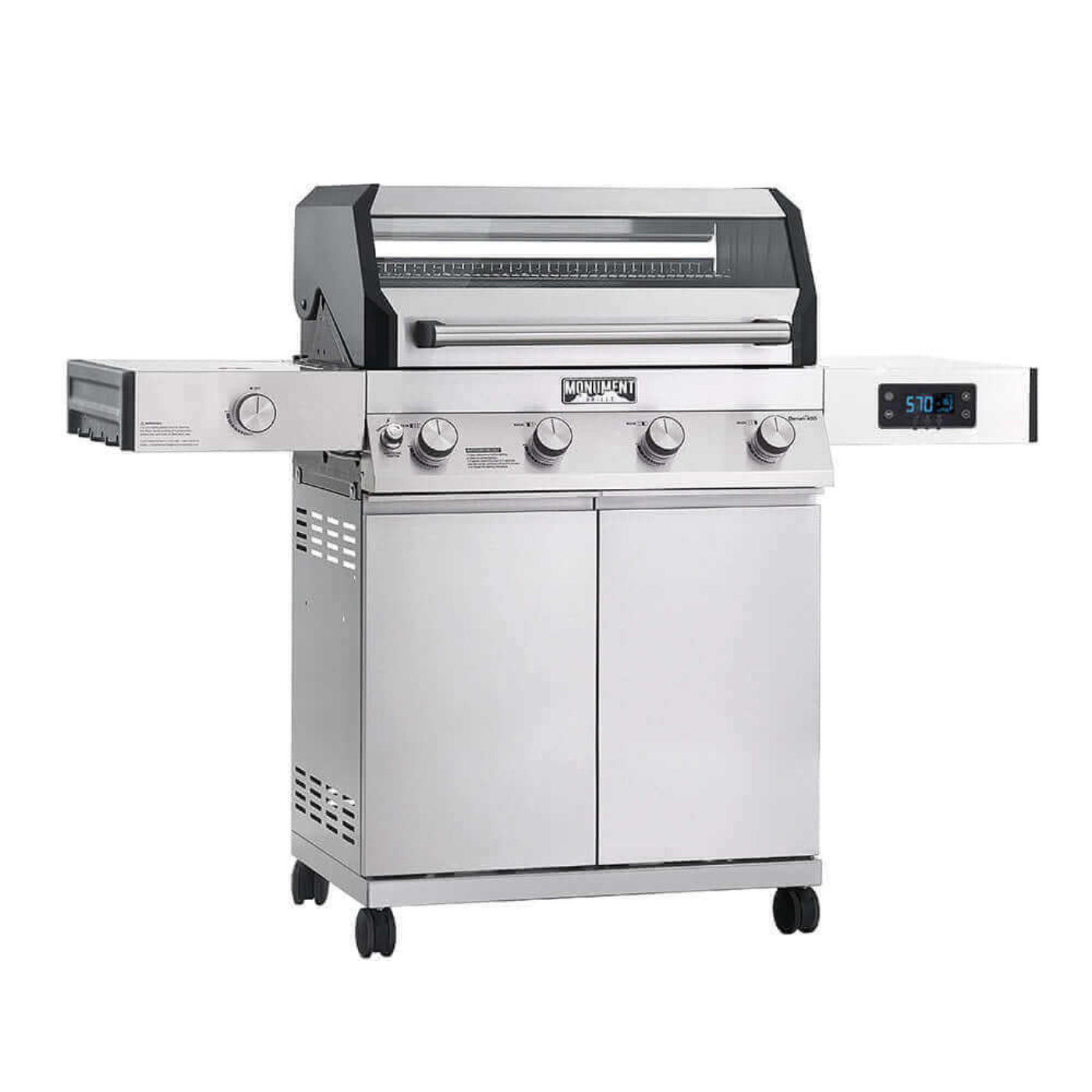 Monument Grills Denali 405 Series | 4 Burner Smart Tech Propane Gas Grill in Stainless Steel - D405