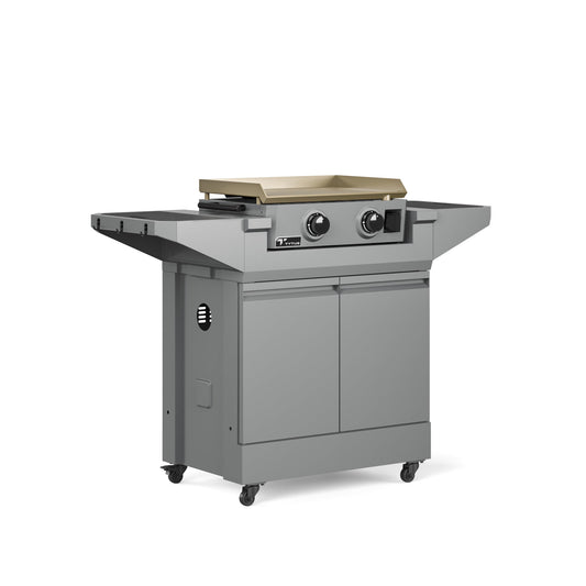 TYTUS Emberwood Gas Griddle with Grill and Prep Cart - TDT-CRT-GGRD