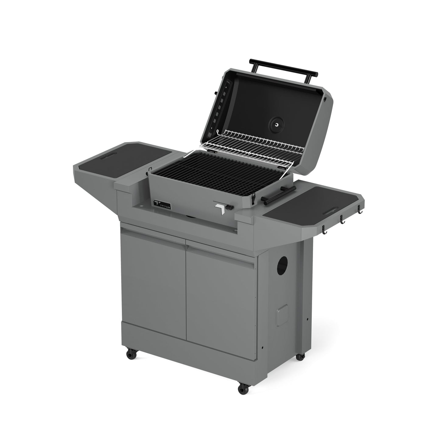 TYTUS Emberwood Charcoal Grill with Grill and Prep Cart - TDT-CRT-CHAR