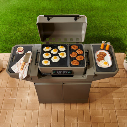 TYTUS Emberwood Electric Grill and Griddle with Grill and Prep Cart  - TDT-CRT-EGRD