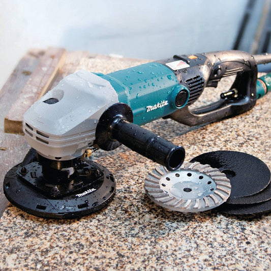 Makita (PK5011CX1) 5" Stone Polisher, 11 AMP, 2,000-5,500 RPM, var. spd., 5/8"-11