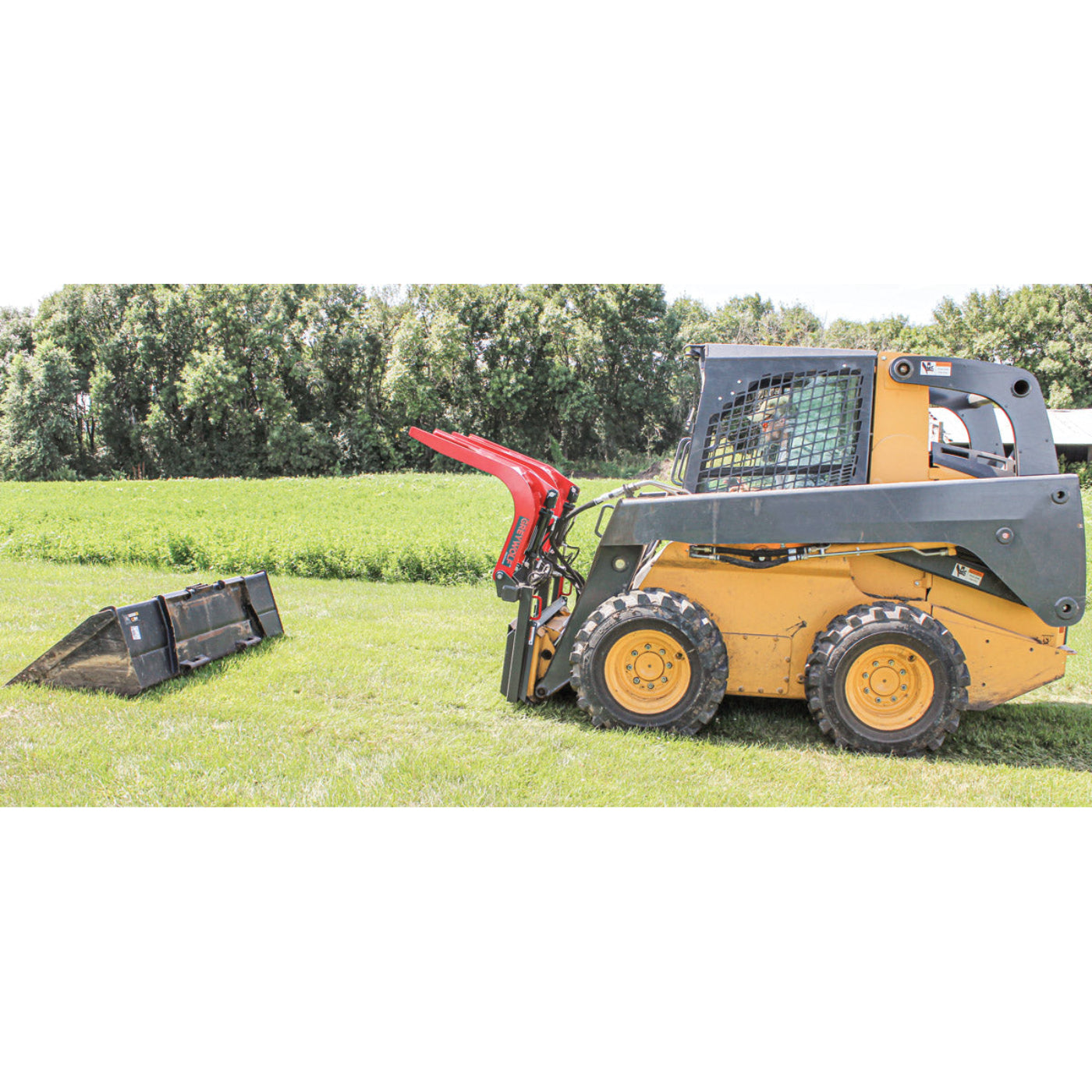 Grey Wolf Skid Steer Double Quick Attach Grapple -  (1066)