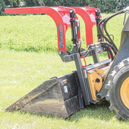 Grey Wolf Skid Steer Double Quick Attach Grapple -  (1066)
