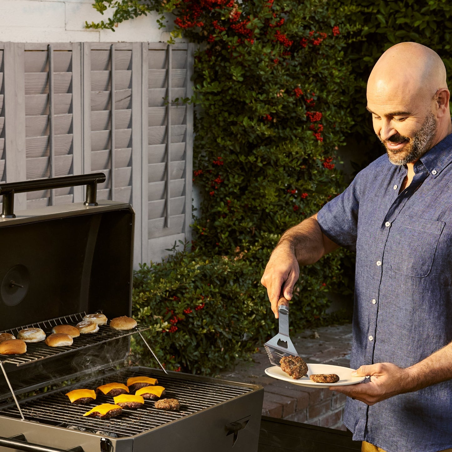 TYTUS Emberwood Charcoal Grill with Grill and Prep Cart - TDT-CRT-CHAR