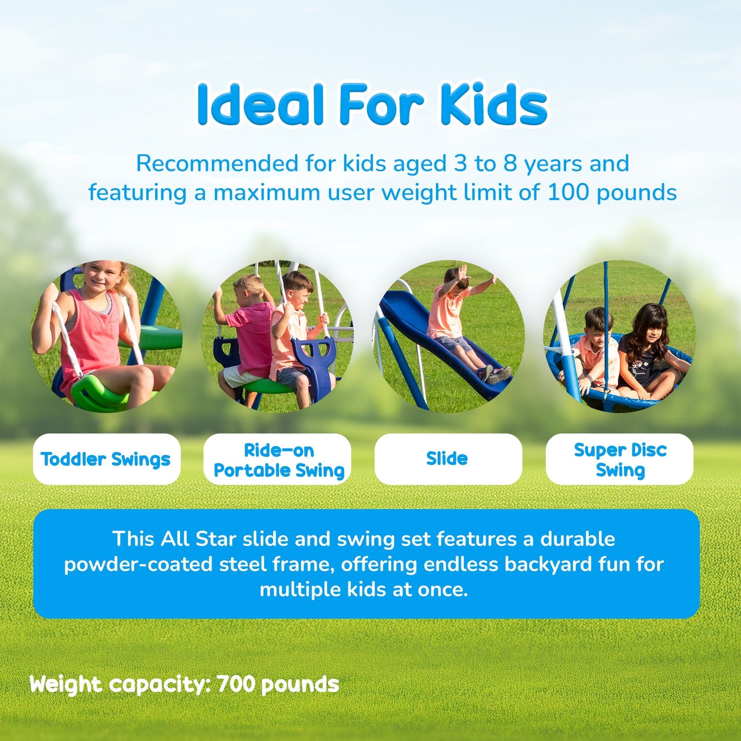 XDP Recreation All Star Playground Backyard Kids Play/Swing Set (For Parts) - 244813