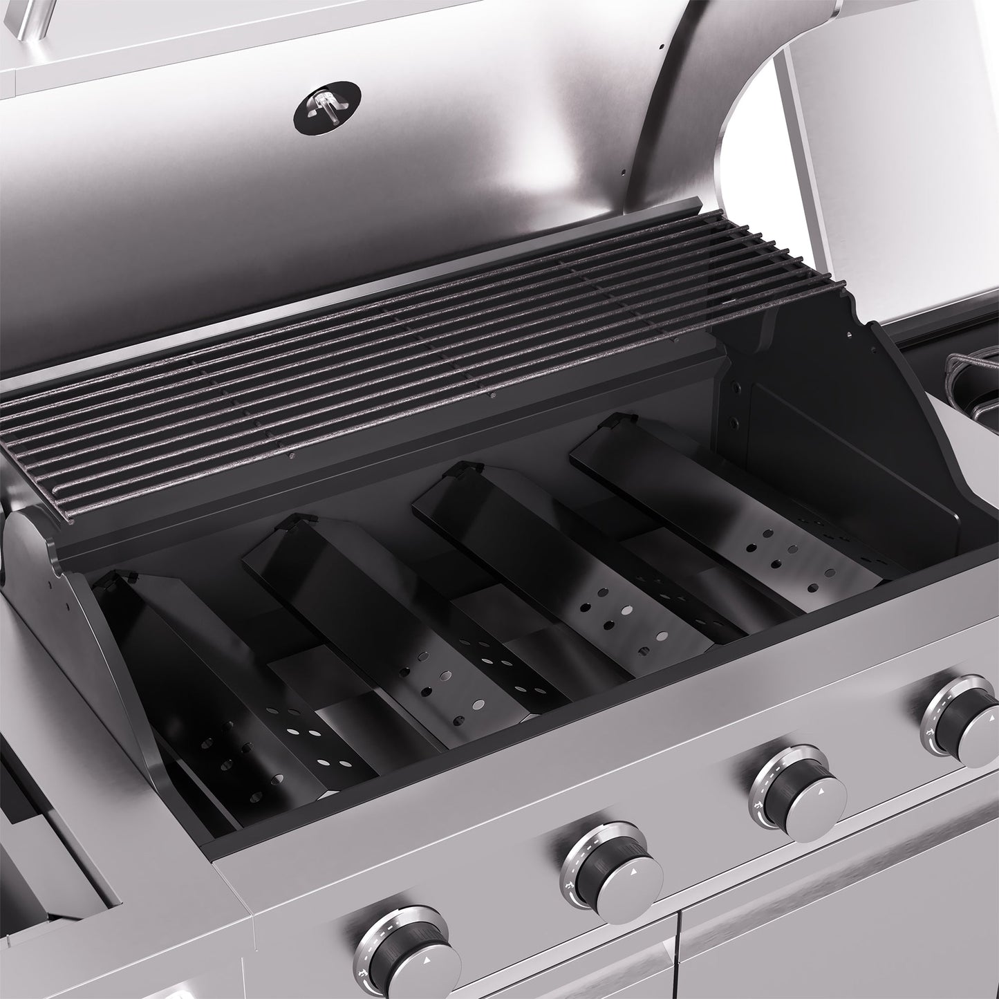 TYTUS Fresno 5-Burner LP/NG Convertible Grill in Stainless Steel + Shadow Stone - TDT-021-0702