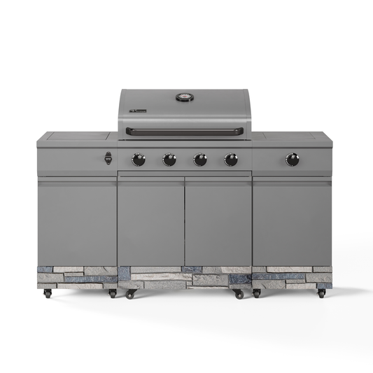 TYTUS Fresno 5-Burner LP/NG Convertible Grill in Gunmetal + Shadow Stone - TDT-021-0102