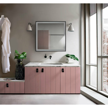 Krugg Soho 36" X 36" Black LED Bathroom Mirror SOHO3636B