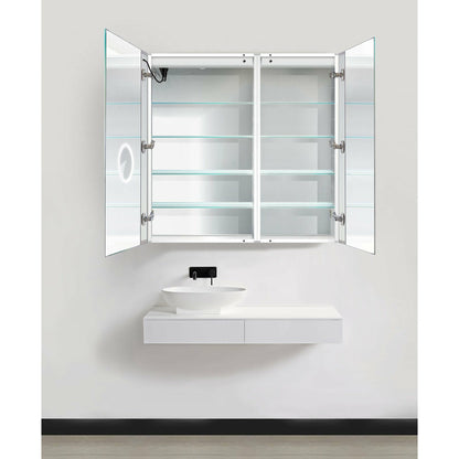 Krugg Svange 4242R 42″ X 42″ LED Medicine Cabinet with Dimmer & Defogger SVANGE4242R