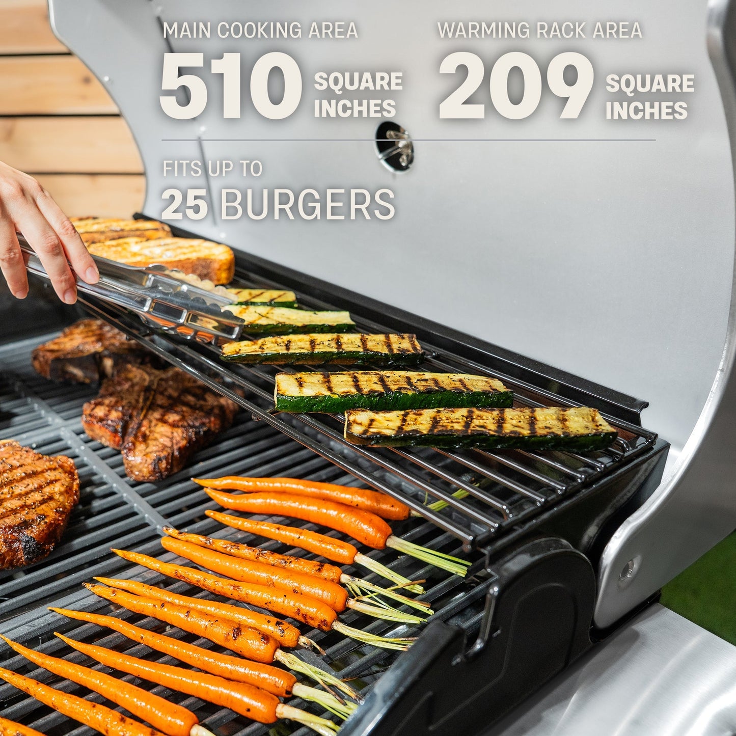 TYTUS Fresno 5-Burner LP/NG Convertible Grill in Stainless Steel + Ash Stone - TDT-021-0704