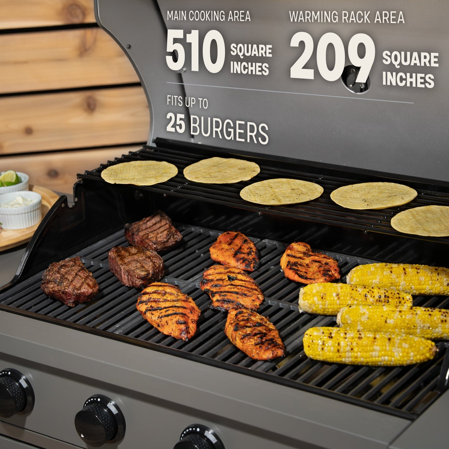 TYTUS Fresno 5-Burner LP/NG Convertible Grill in Gunmetal Gray - TDT-021-0101