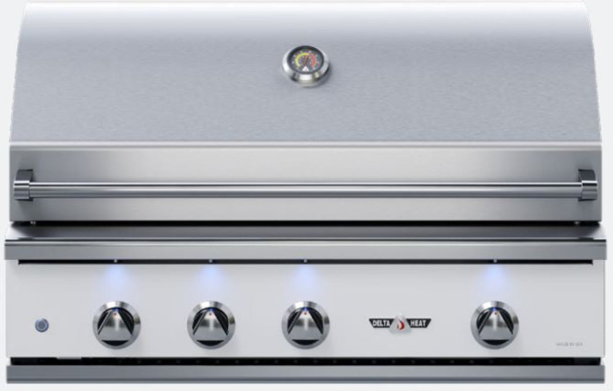 Delta Heat 38 Inch White Propane Grill W/ Rotisserie and Sear Zone - DHBQ38RS-WL