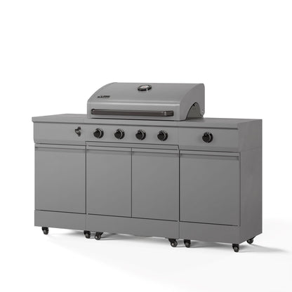 TYTUS Fresno 5-Burner LP/NG Convertible Grill in Gunmetal Gray - TDT-021-0101