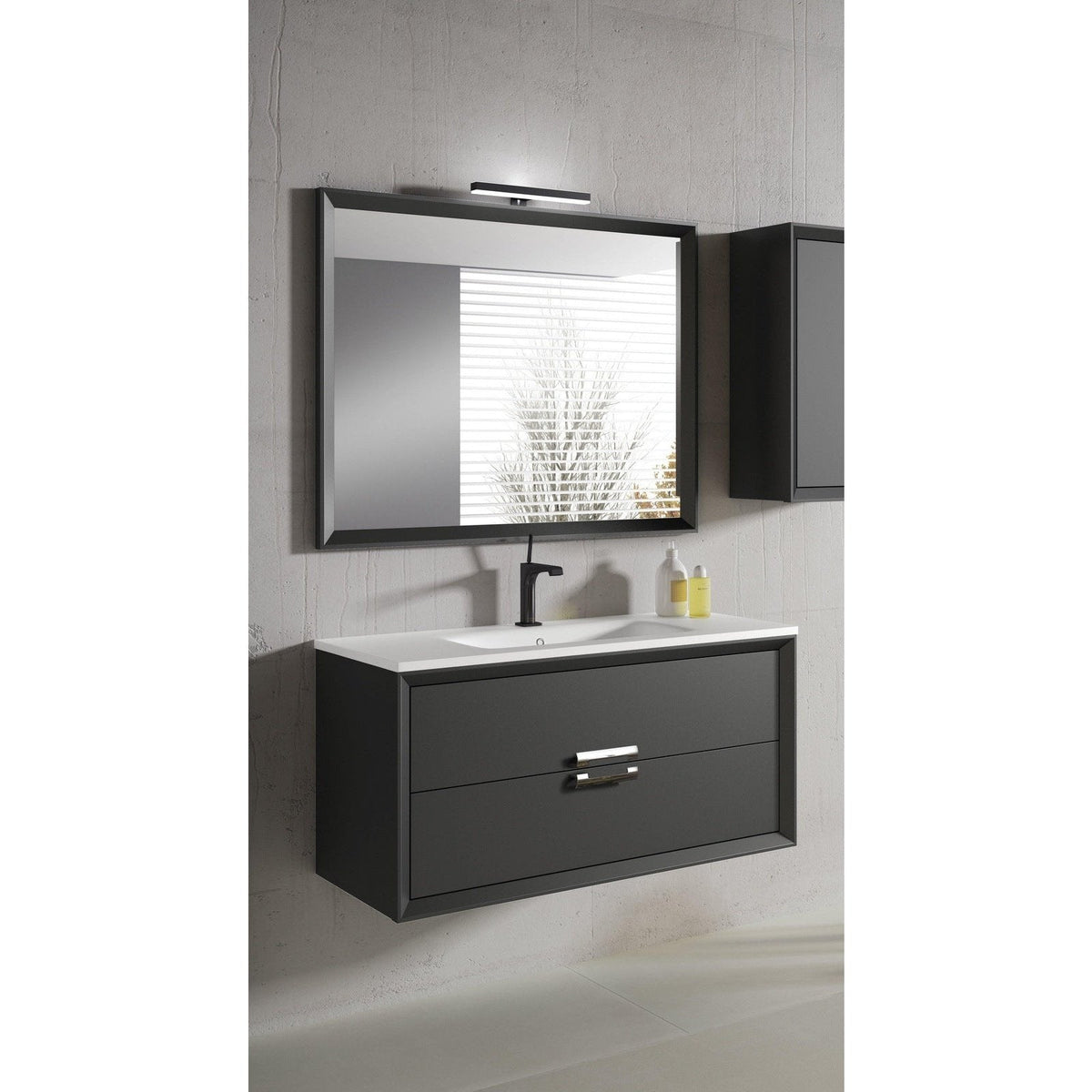 Lucena Bath 24" DÃ©cor Tirador Vanity in White, Black, Gray or White and Silver. - Backyard Provider