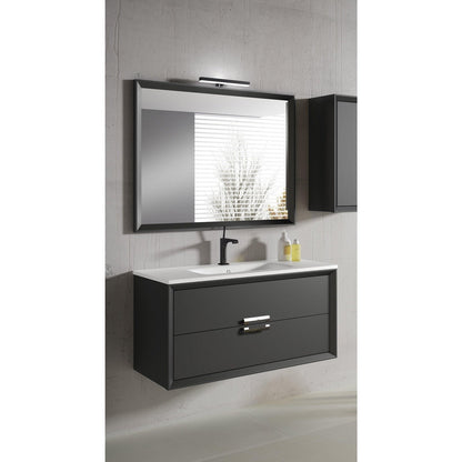 Lucena Bath 24" DÃ©cor Tirador Vanity in White, Black, Gray or White and Silver. - Backyard Provider