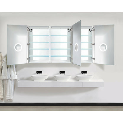 Krugg Svange 7242TLRR 72″ X 42″ LED Medicine Cabinet with Dimmer & Defogger SVANGE7242TLRR - Backyard Provider