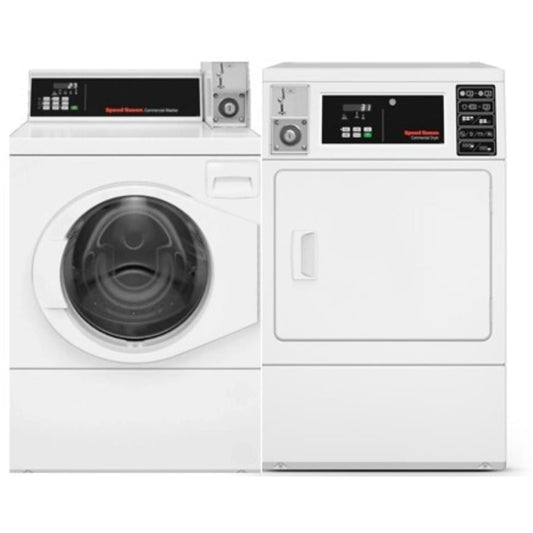 Speed Queen FV6020WN 27 Inch Commercial Front Load Washer & Speed Queen DV6010WG 27 Inch Commercial Gas Dryer - Speed Queen-FV6020WN-DV6010WG