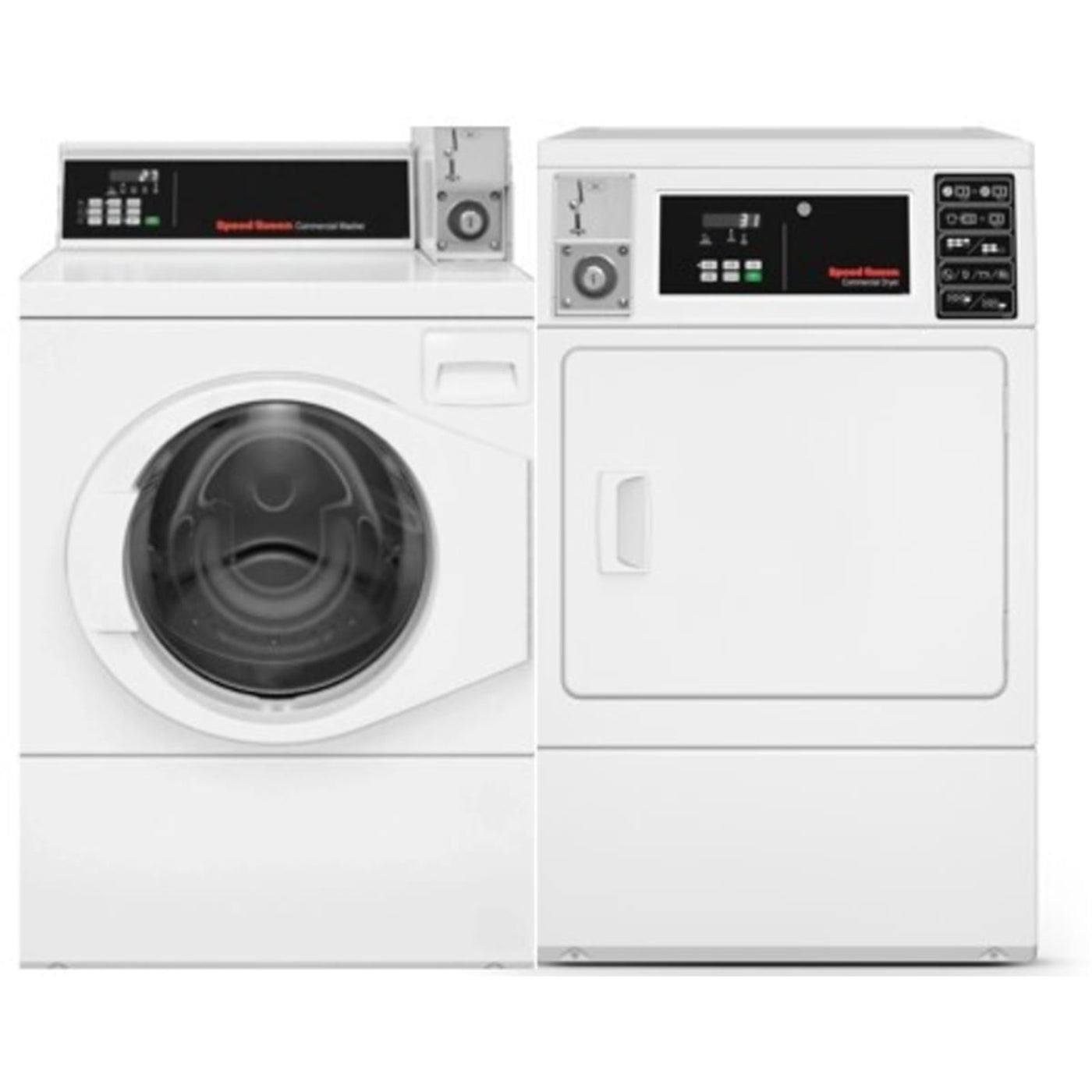 Speed Queen FV6020WN 27 Inch Commercial Front Load Washer & Speed Queen DV6010WE 27 Inch Commercial Electric Dryer - Speed Queen-FV6020WN-DV6010WE