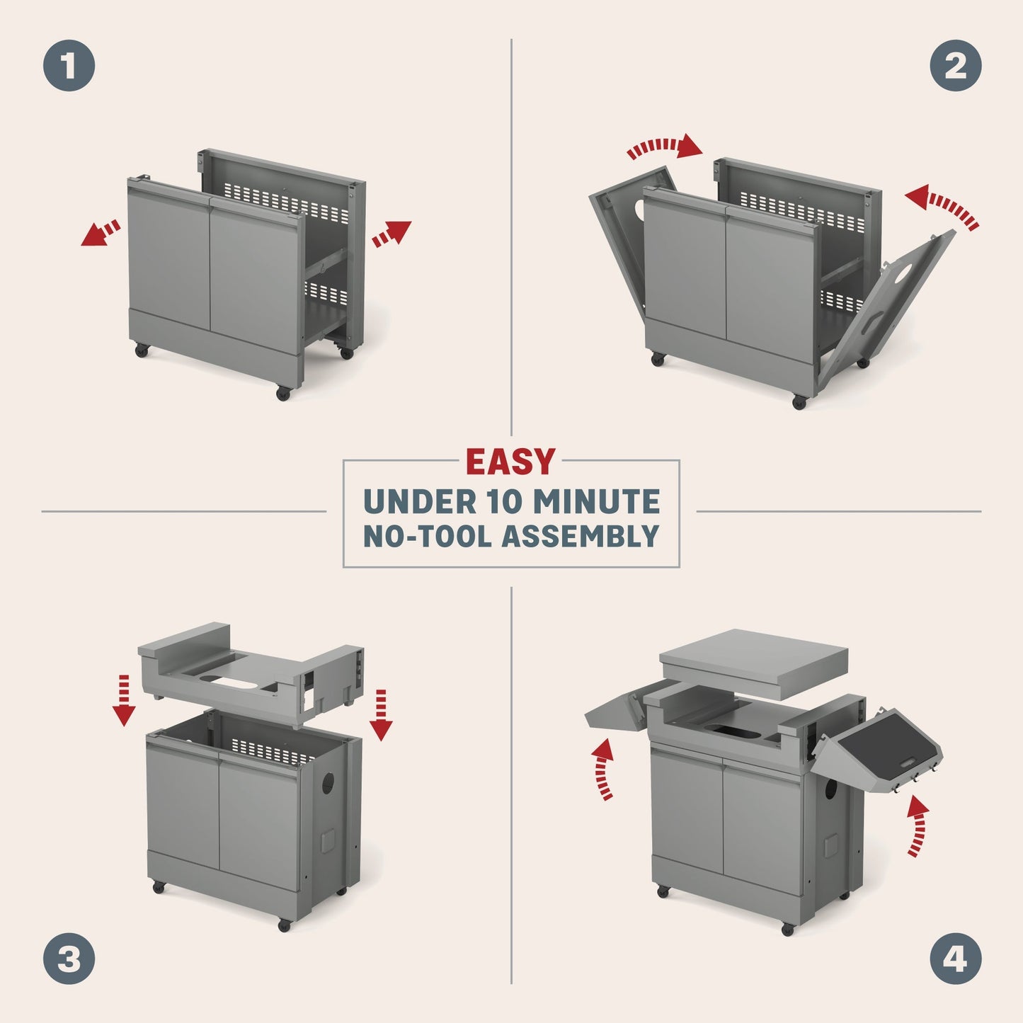 TYTUS Emberwood Grill and Prep Cart - TDT-GHS-XLCT
