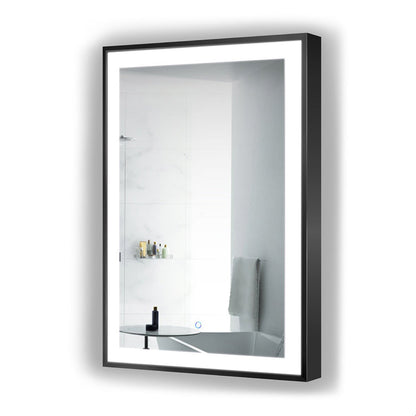 Krugg Soho 24" X 36" Black LED Bathroom Mirror SOHO2436B - Backyard Provider
