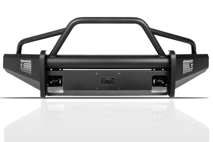 Fab Fours CH08-Q2062-1 Chevy Silverado 2500/3500 2007.5-2010 Black Steel Elite Front Bumper with Pre-Runner Guard