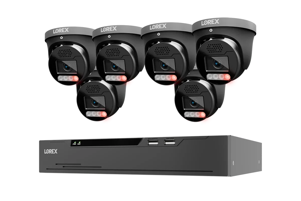 Lorex Connect X Series 4K 8-Channel Wired NVR System with X5 Turret Security Cameras - 2TB (Cables not included)