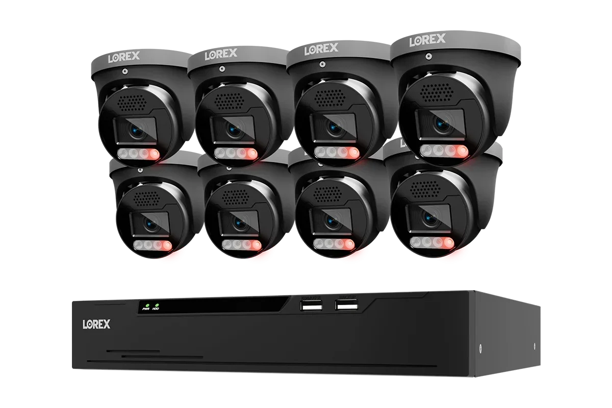 Lorex Connect X Series 4K 8-Channel Wired NVR System with X5 Turret Security Cameras - 2TB (Cables not included)