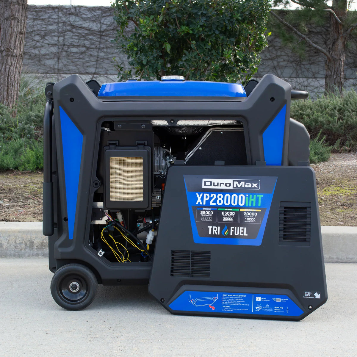 DuroMax 28,000 Watt V-Twin Tri Fuel Portable Digital Inverter Generator