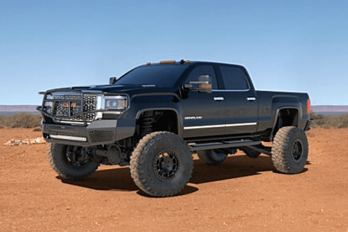 Ranch Hand MFG151BM1 2015-2019 GMC Sierra 2500/3500 Midnight Series Front Bumper With Grille Guard - MFG151BM1