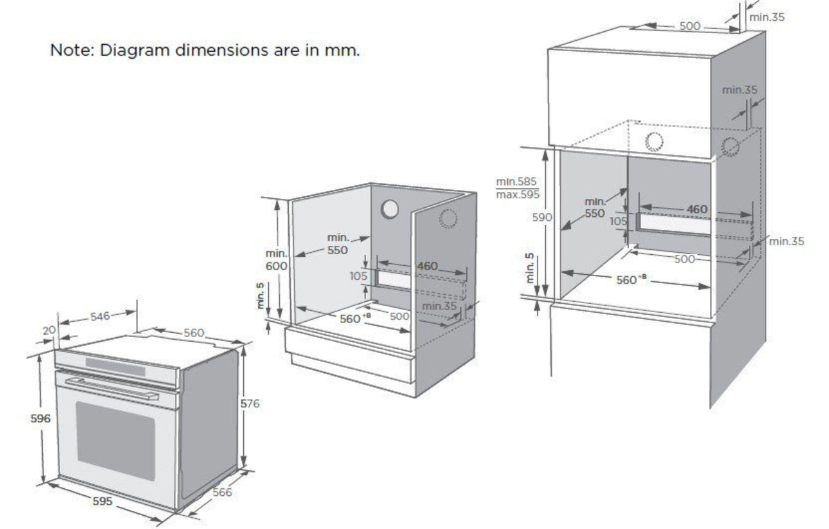 Kleenmaid 60cm Multifunction Oven - OMF6040X