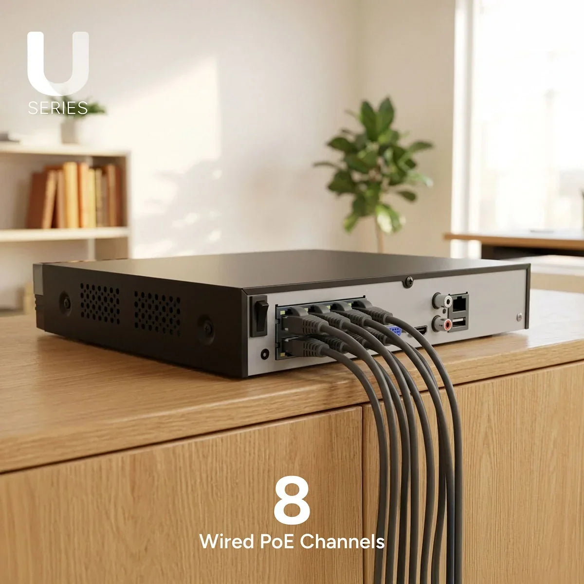 Lorex Connect U Series 4K 8-Channel Wired NVR System with U3 4K PoE Bullet Cameras - 2TB (Cables not included)
