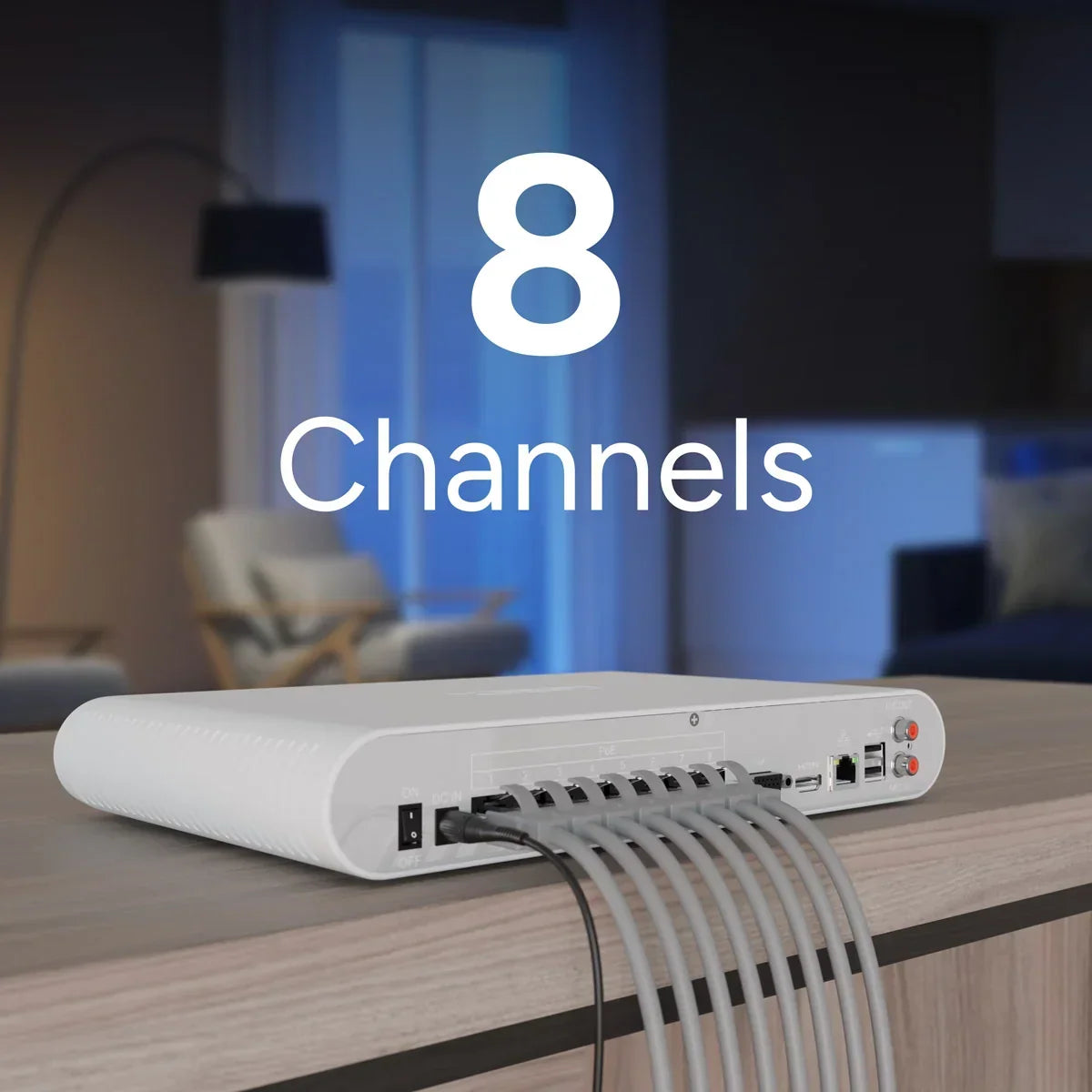 Lorex Connect V Series 4K 8-Channel Wired NVR System with V3 4K PoE Turret Cameras - 1TB (Cables not included)  CN301V3-TW2-8CH1T