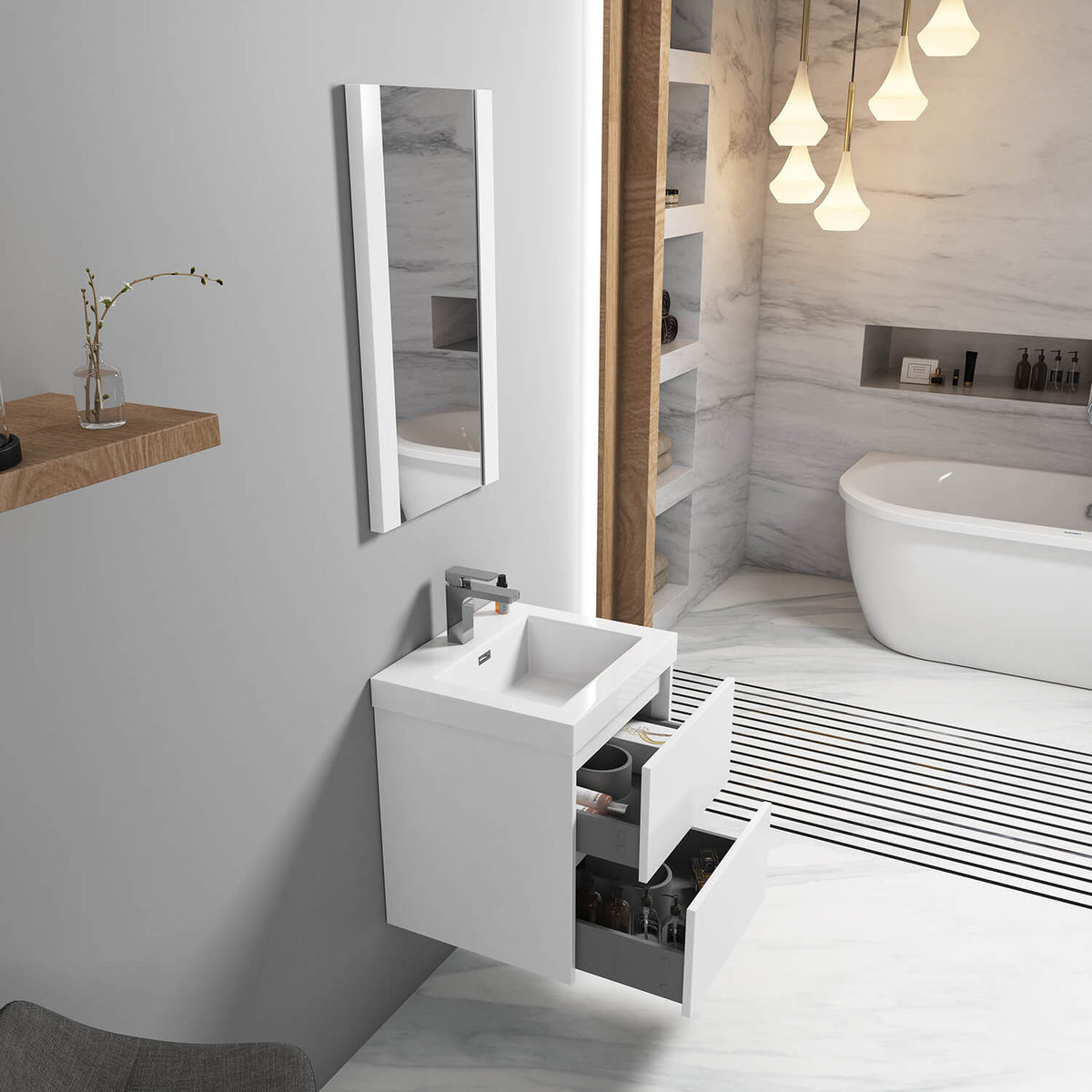 Blossom Valencia 20 Inch Bathroom Vanity - V8016 20 01 - Backyard Provider