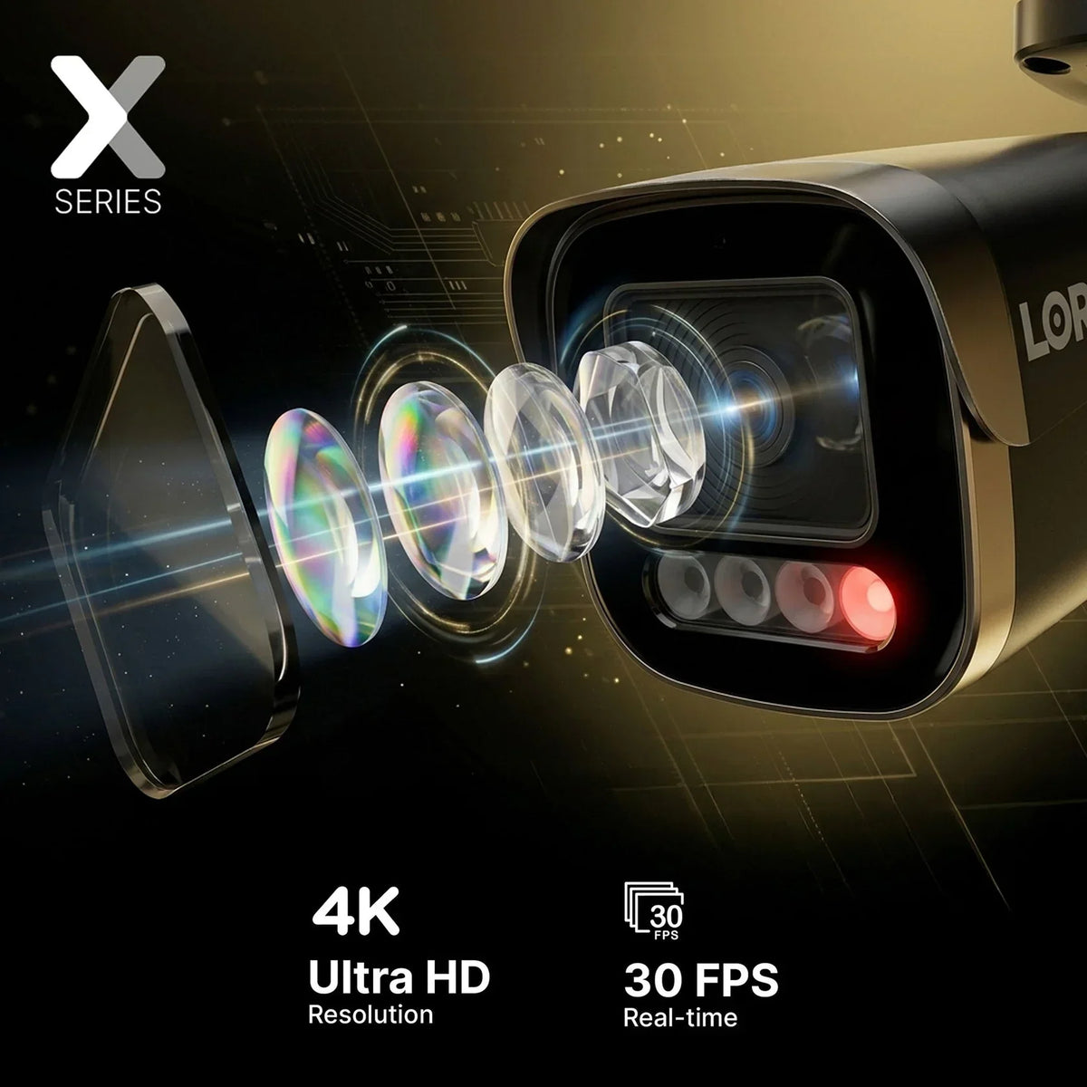Lorex Connect X Series 4K 8-Channel Wired NVR System with X5 Bullet Security Cameras - 2TB (Cables not included)