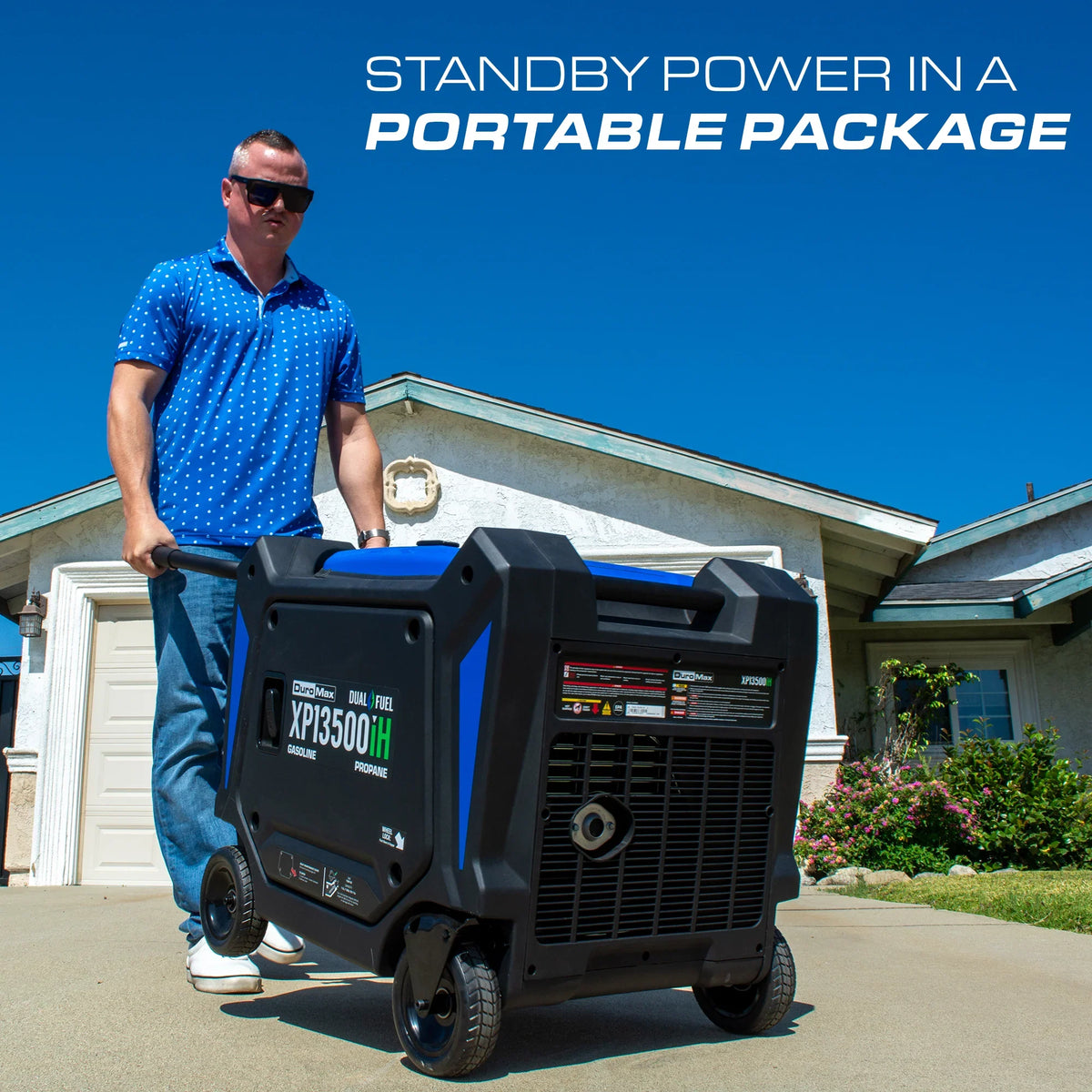 DuroMax 13,500 Watt Portable Dual Fuel Inverter Generator w/ CO Alert