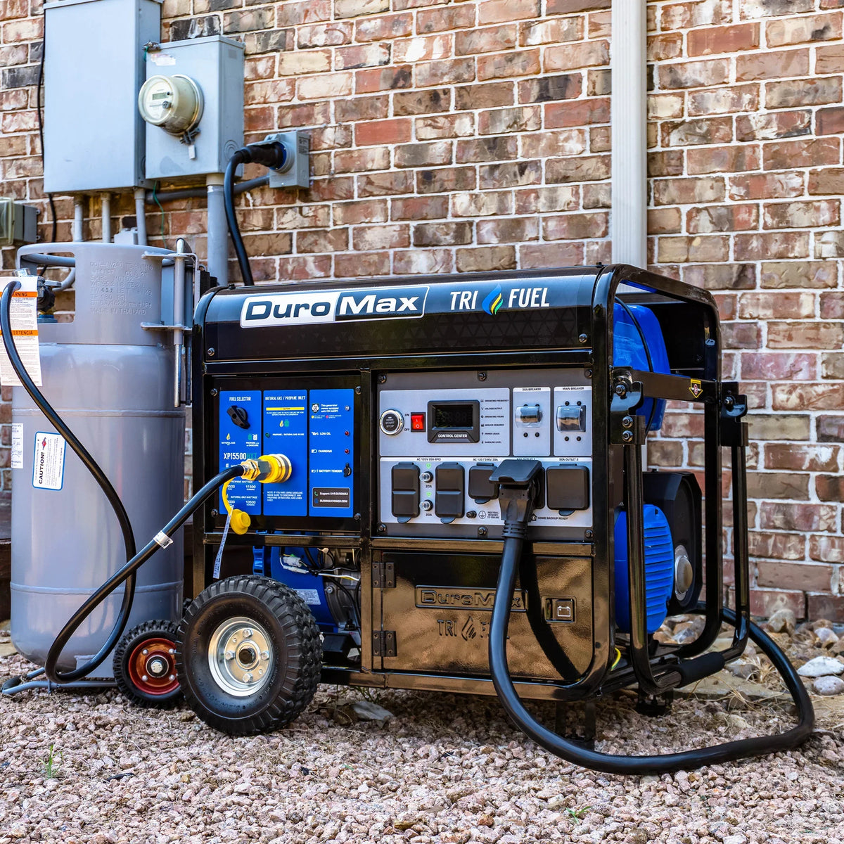 DuroMax 15,500 Watt Tri Fuel Portable  Generator w/ CO Alert