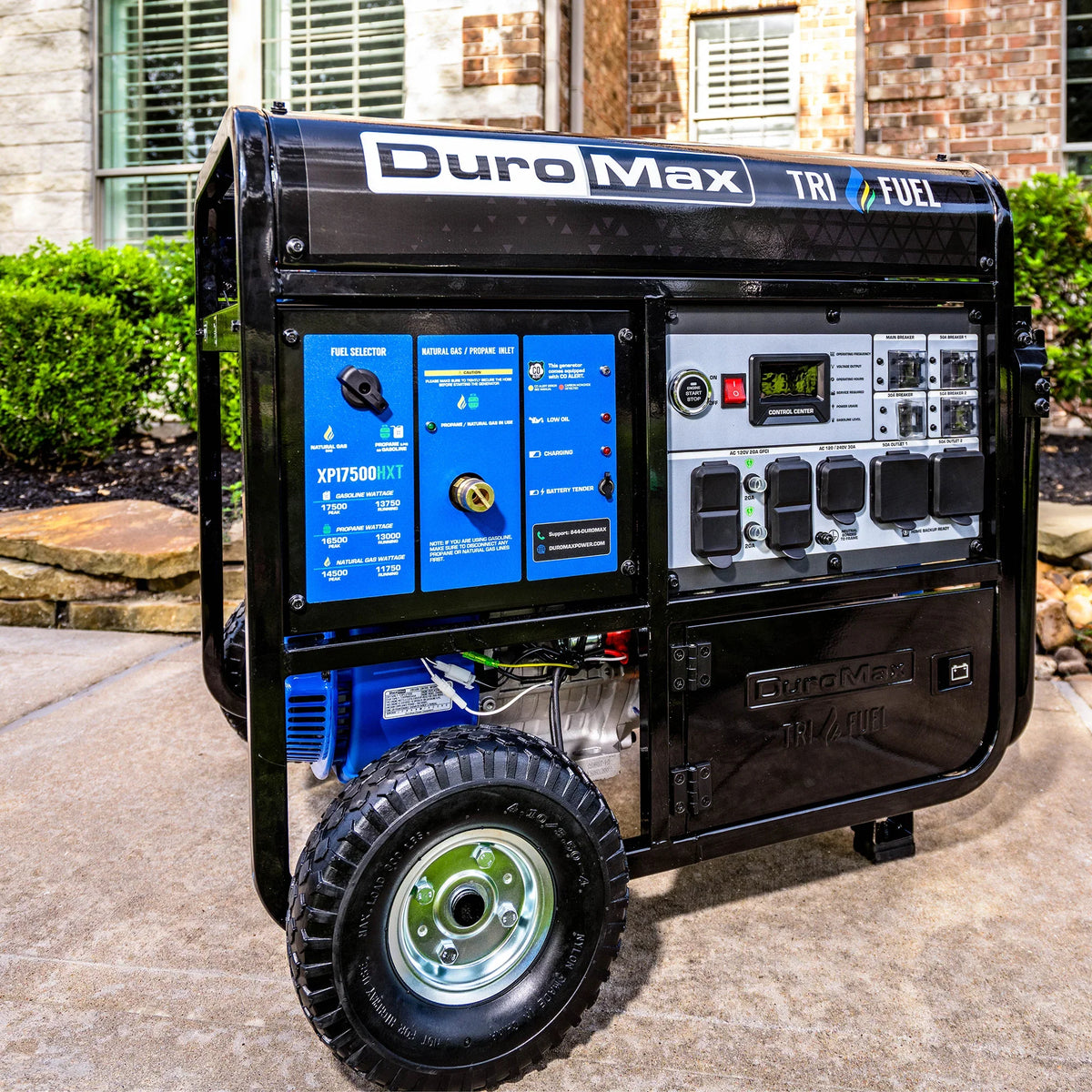 DuroMax 17,500 Watt Tri Fuel Portable Generator w/ CO Alert