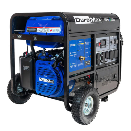 DuroMax 15,500 Watt Dual Fuel Portable Generator w/ CO Alert