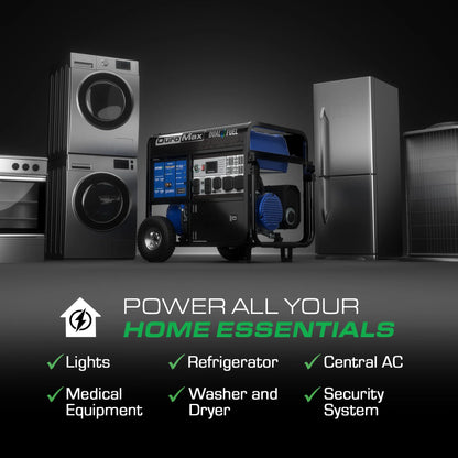 DuroMax 15,500 Watt Dual Fuel Portable Generator w/ CO Alert