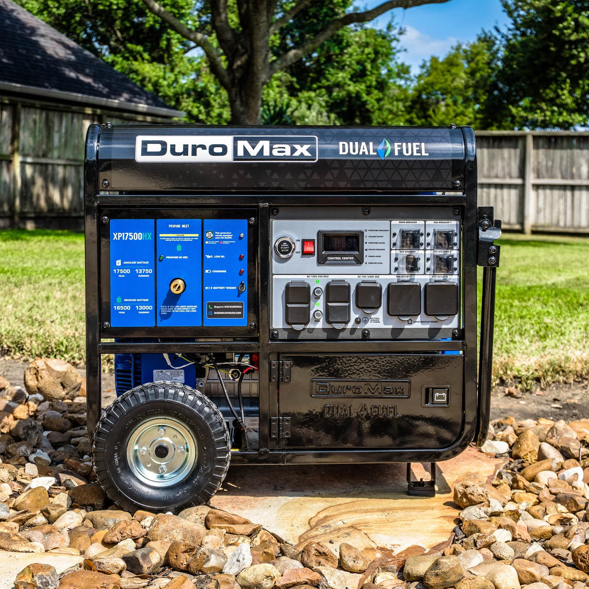 DuroMax 17,500 Watt Dual Fuel Portable  Generator w/ CO Alert