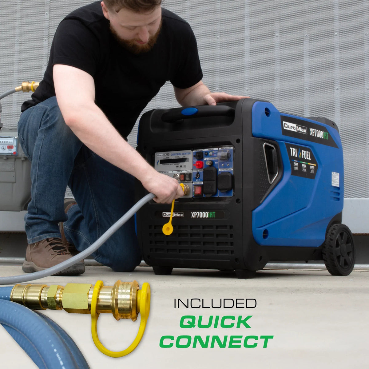 DuroMax  7,000 Watt Portable Tri Fuel Inverter Generator w/ CO Alert