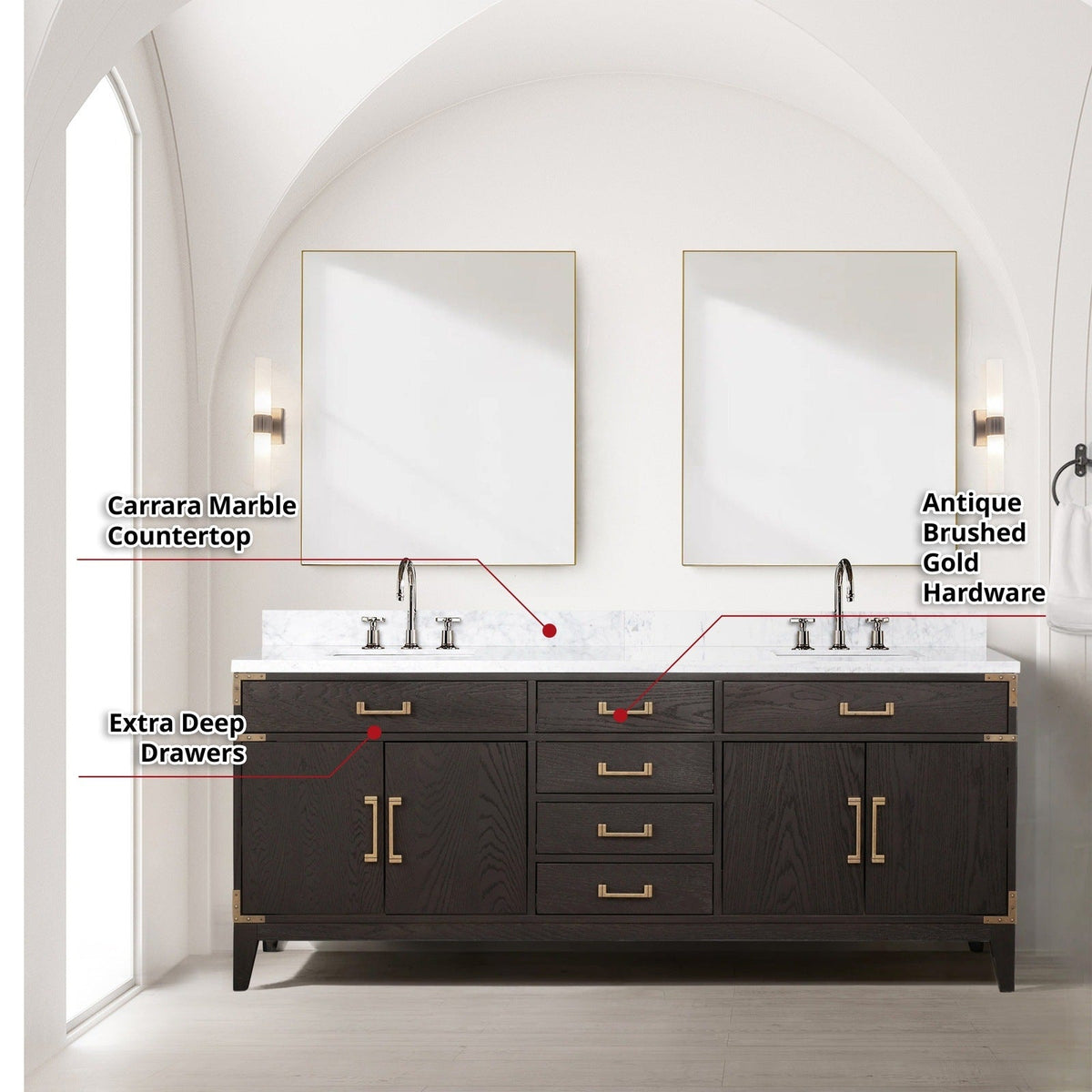 Laurel 80" x 22" Double Bath Vanity - Backyard Provider