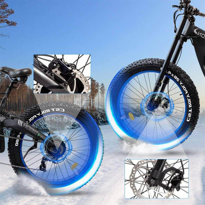 Ecotric Bison 48v 17.6AH 1000W Fat Tire Electric Bike, Matte Black - NS-SON26LCD-BL