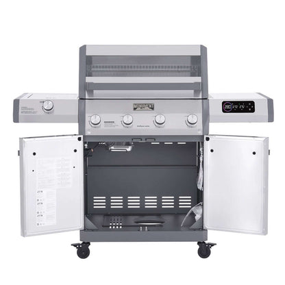Monument Grills Eminence 405 Series | 4 Burner Tech Propane Gas Grill in Stainless Steel - E405