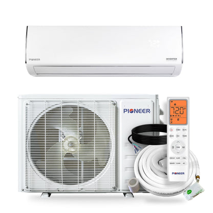 Pioneer Diamante Essenza 11,500 BTU 17 SEER2 230V High-Wall Ductless Mini-Split Air Conditioner Inverter Heat Pump with 16 Ft. Kit - WYT012GLUI17RL