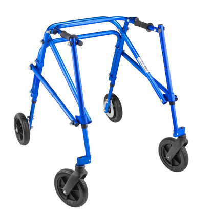 Tru Grit Klip 4 Wheeled Lightweight Walker/Gait Trainer with 8" Wheels – Large Blue - 1770268422665_19