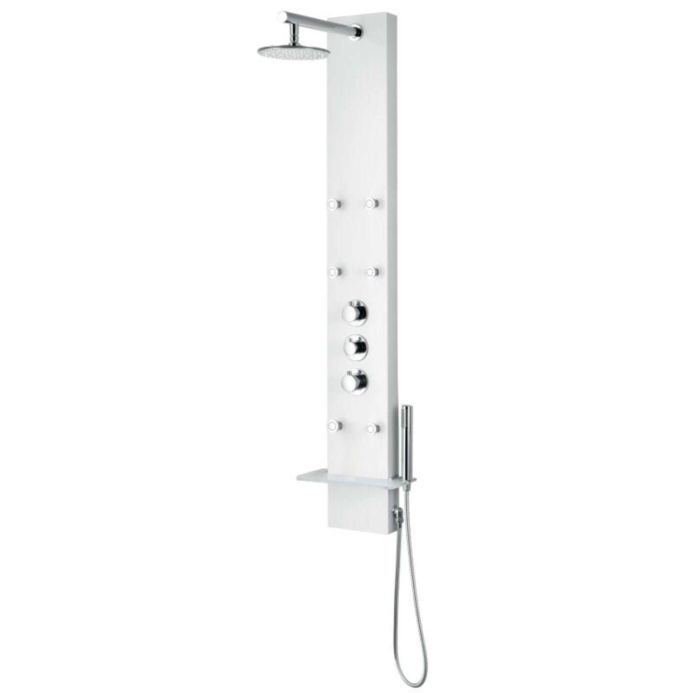 Tru Grit  Donna Series 60 in. 6-Jetted Full Body Shower Panel with Heavy Rain Shower and B - 1770270811163_164