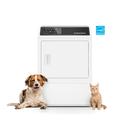 SPEED QUEEN DF7004WE DF7 Sanitizing White Electric Dryer with Front Control Pet Plus Steam Over-Dry Protection Technology ENERGY STARWhite - DF7004WE